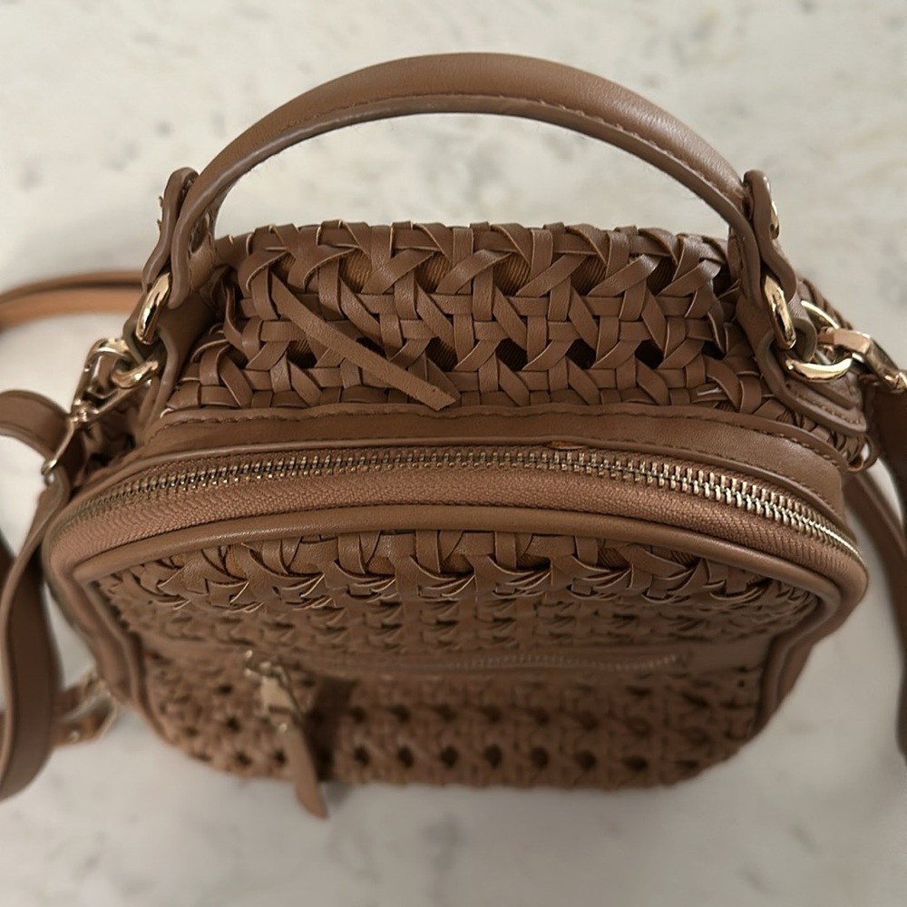 Tan Weaved Mini Backpack - Picture 4 of 7